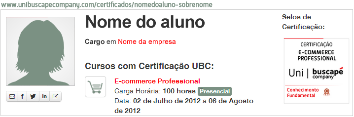 Certificação Universidade Buscapé Company